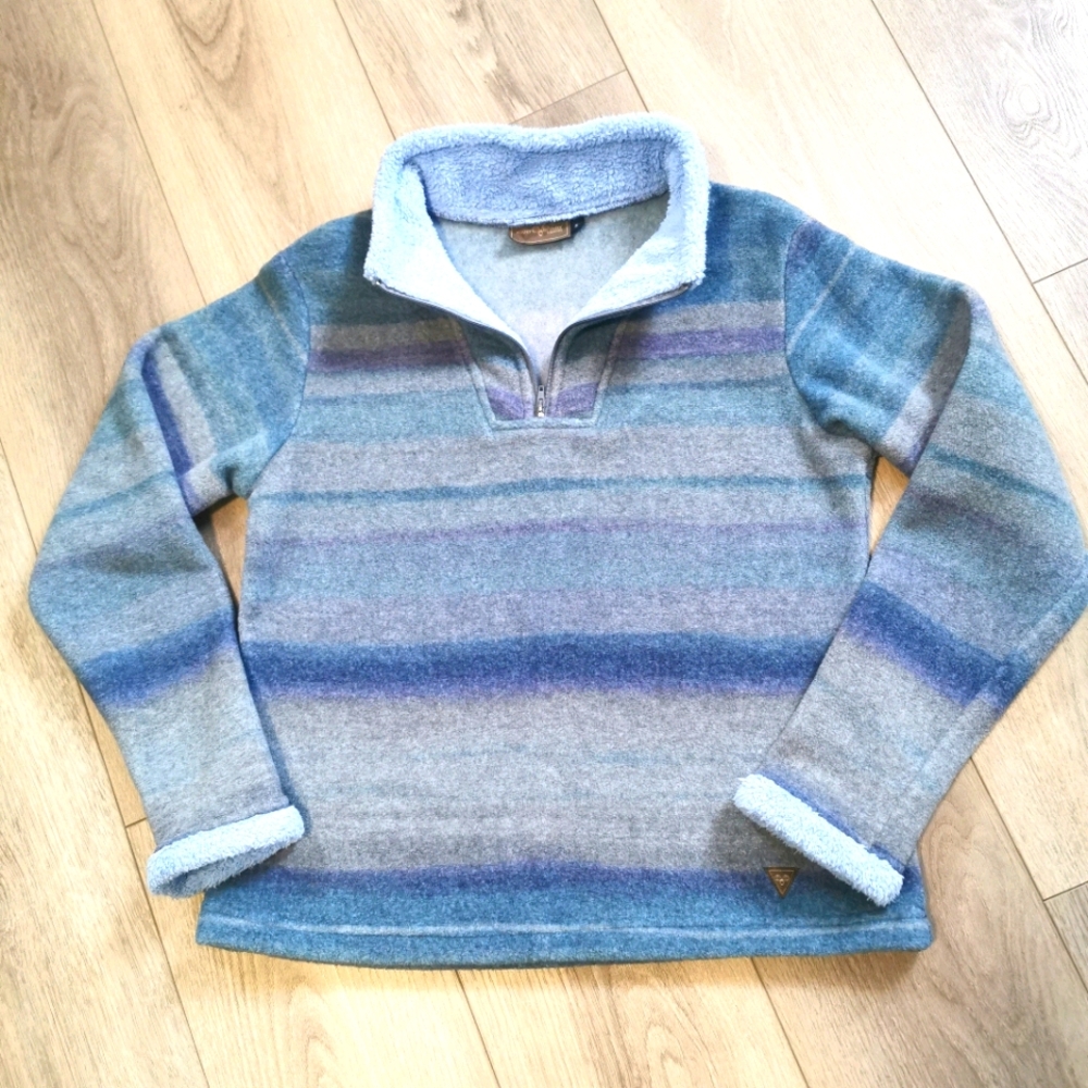 Wooly Bully Fleece Sweater Blue Purple Ladies S